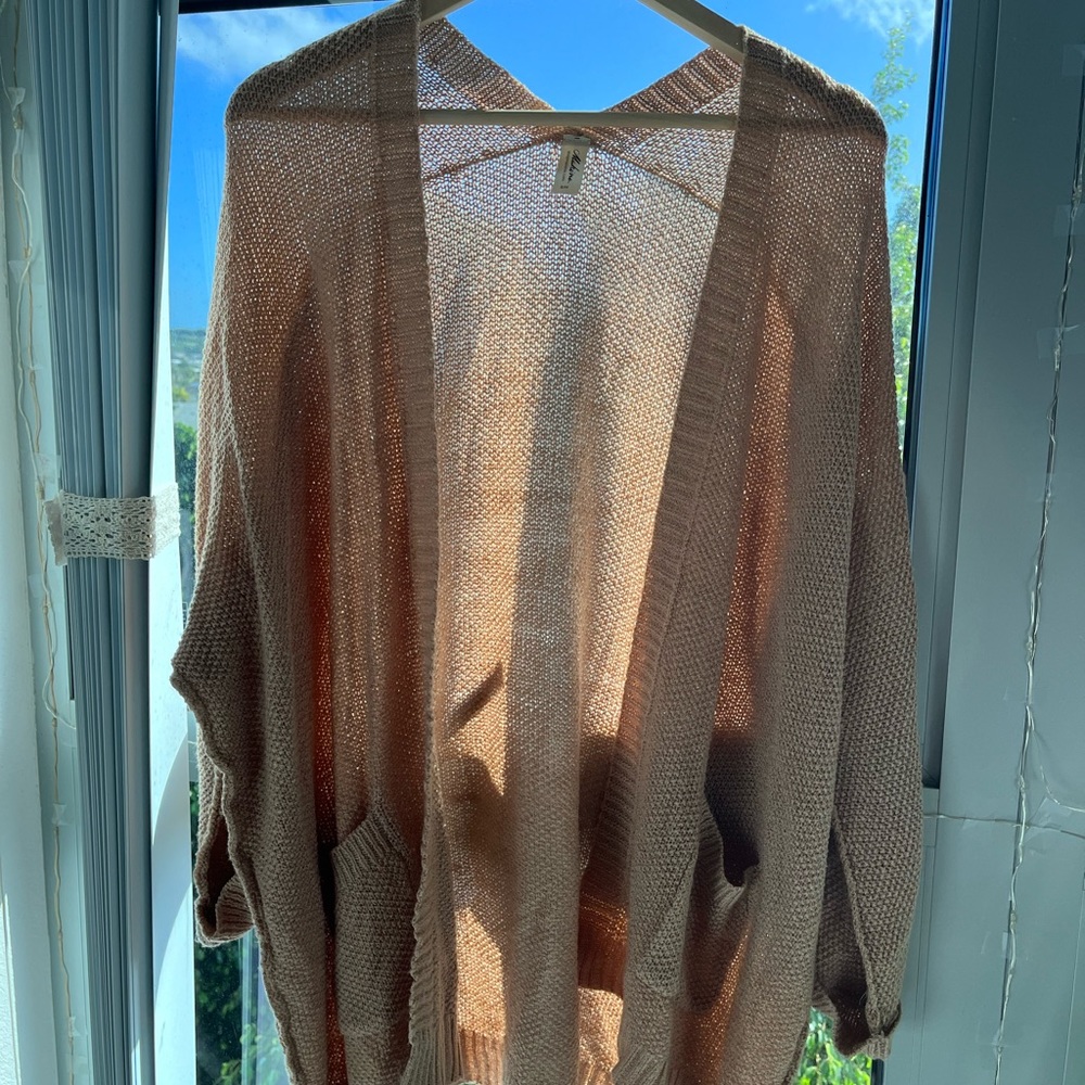 Tan cardigan